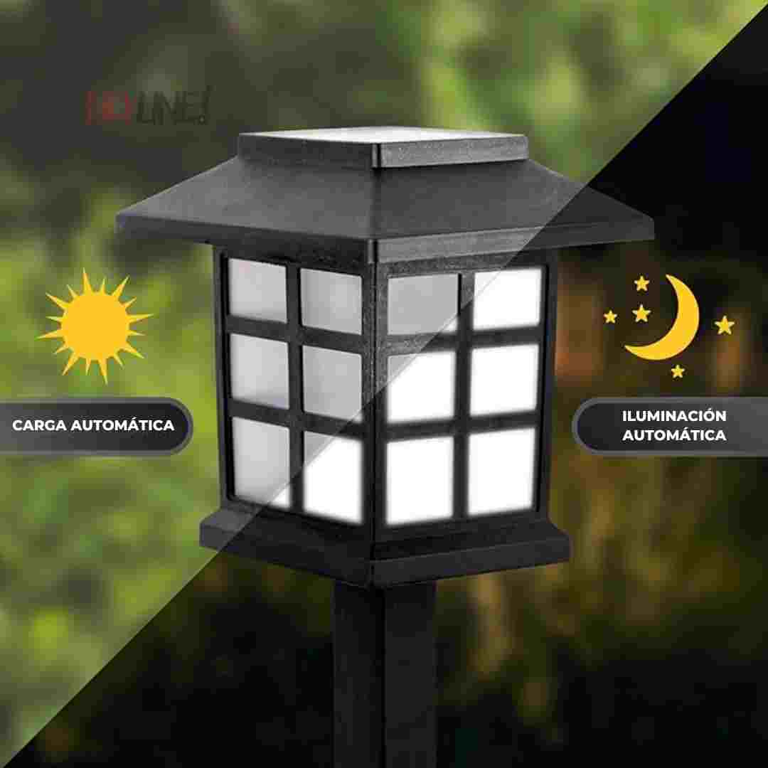 LÁMPARA SOLAR PARA EXTERIORES 🏡✨