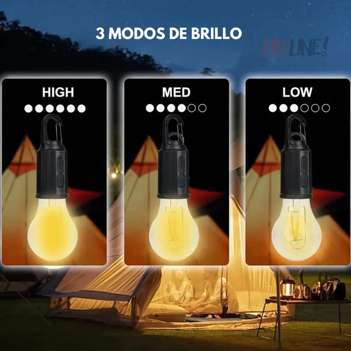 BOMBILLO LED USB “PROMO X3” 💡🔋