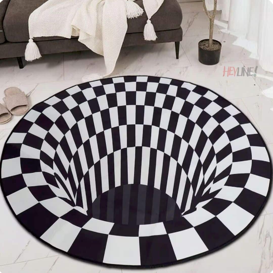 ALFOMBRA CON ILUSIÓN ÓPTICA 3D