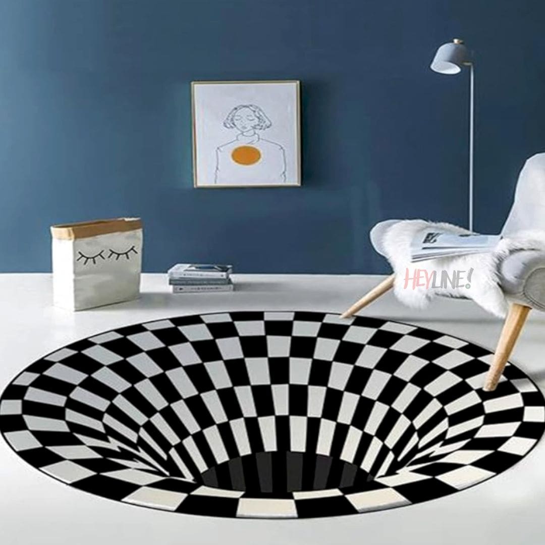 ALFOMBRA CON ILUSIÓN ÓPTICA 3D