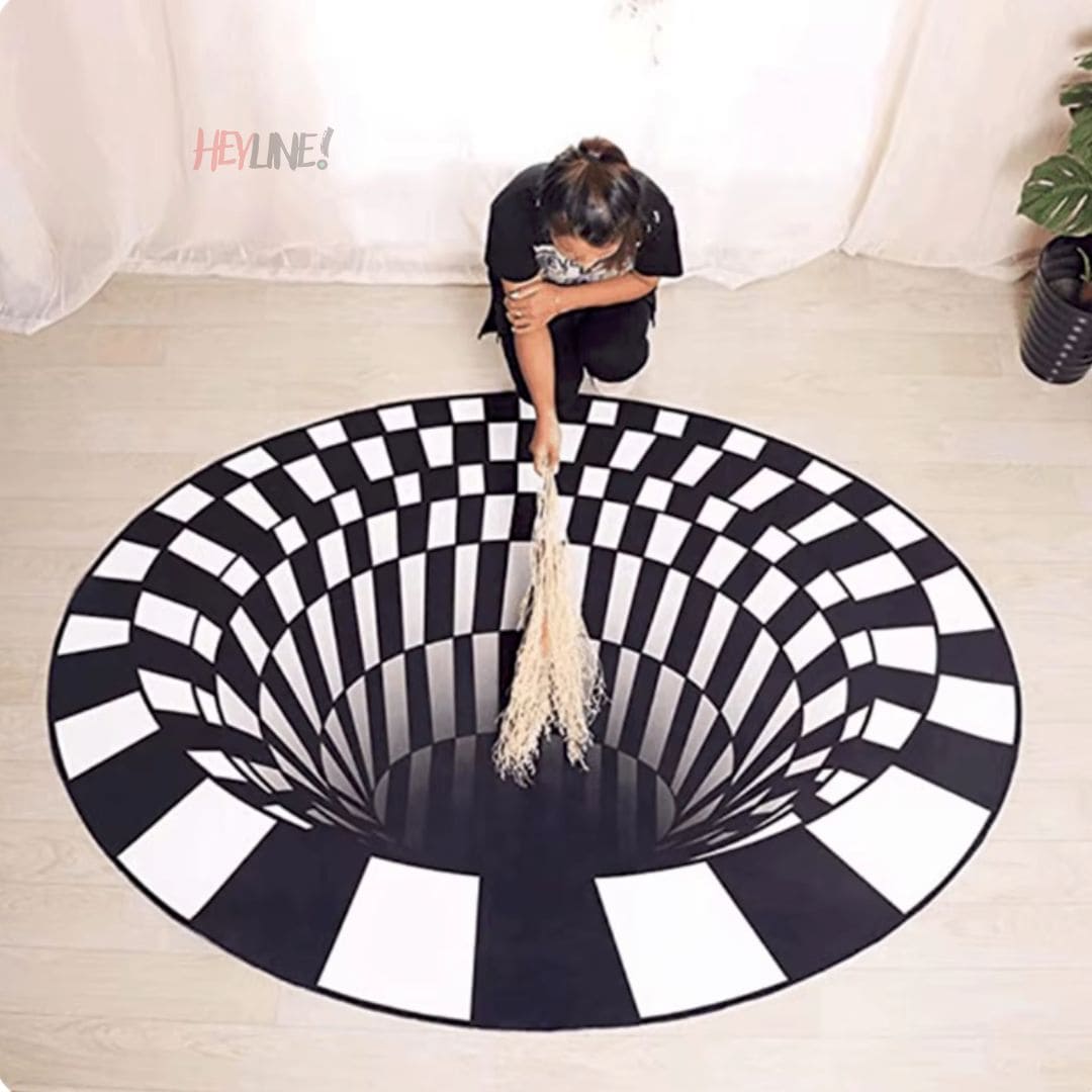 ALFOMBRA CON ILUSIÓN ÓPTICA 3D