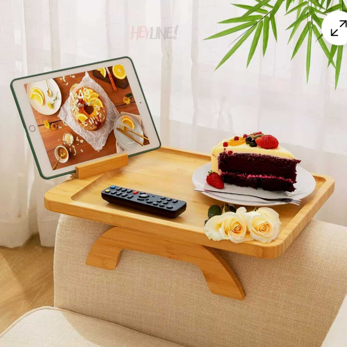 BANDEJA BAMBÚ PREMIUM PARA SOFÁ ⭐️