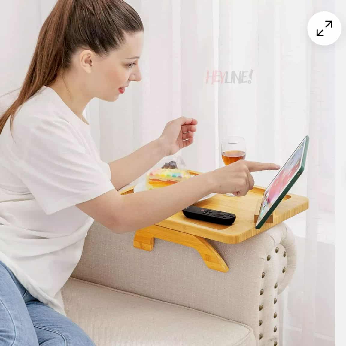 BANDEJA BAMBÚ PREMIUM PARA SOFÁ ⭐️