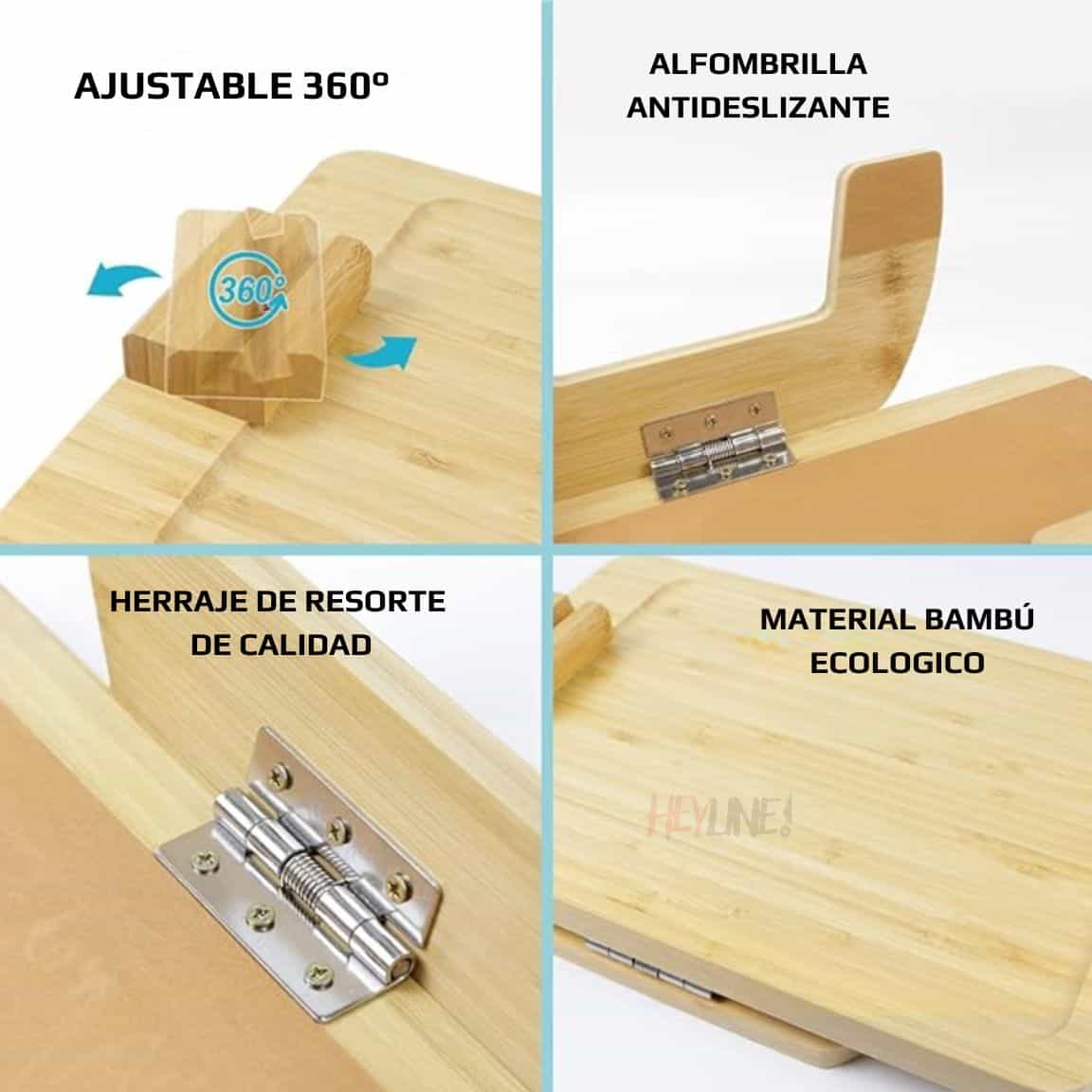 BANDEJA BAMBÚ PREMIUM PARA SOFÁ ⭐️