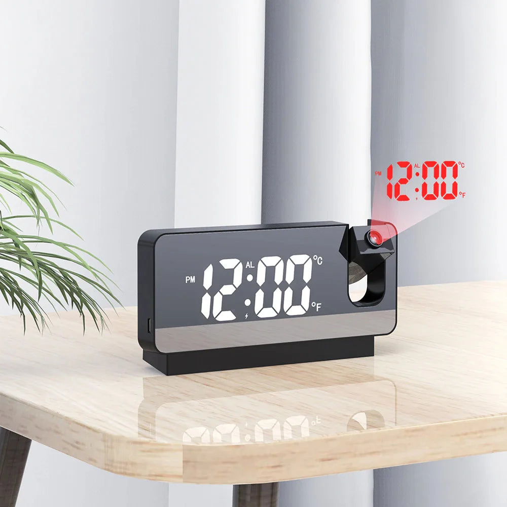 RELOJ ALARMA CON PROYECTOR 🕓📽️✨