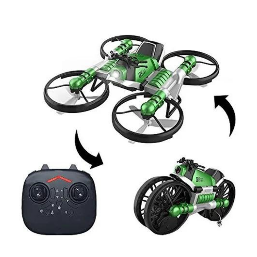 DRONE MOTOCICLETA 2 EN 1 CON CAMARA