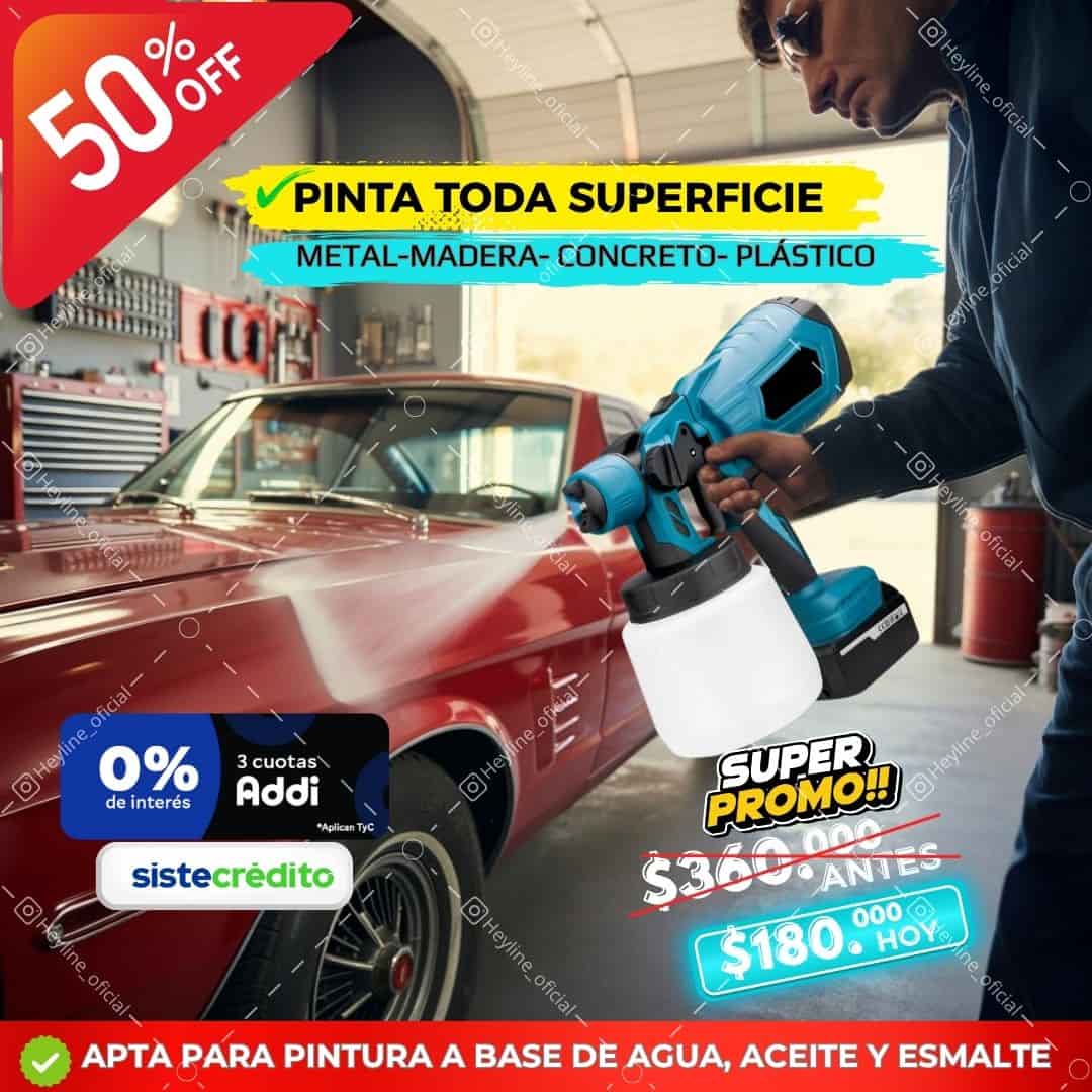 COMPRESOR DE PINTURA INALAMBRICO  [2 BATERÍAS] 🎨🔋