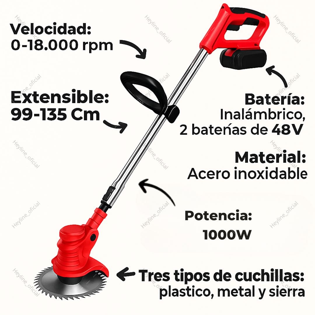 KIT GUADAÑA INALAMBRICA [2 BATERIAS] 🌿🪵  [RECIBE 2 OBSEQUIOS 🎁]
