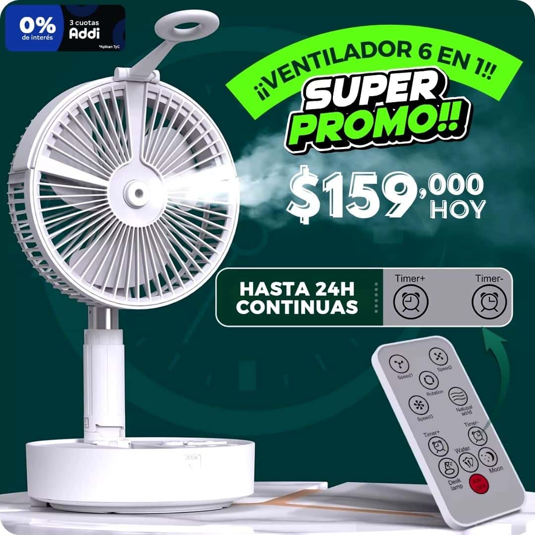 VENTILADOR INTELIGENTE 6 EN 1 [-50%OFF🔻]